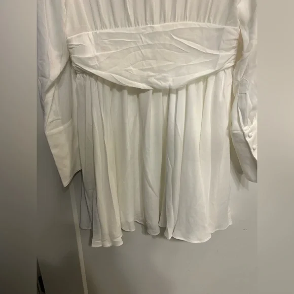 NWT Bardot Justina Mini Long Sleeve White Dress - Picture 10 of 12